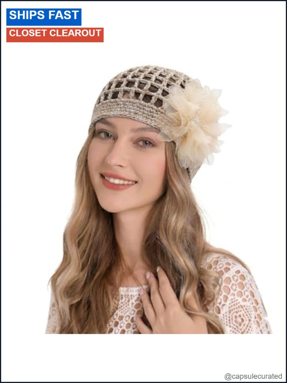 Handmade Crochet Beanie Hat Knit Skull Cap Breathable Summer Chemo Headwear